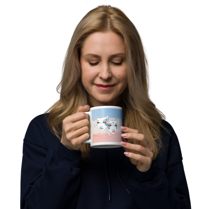 Trans Pride Theatre Mask Glossy Mug