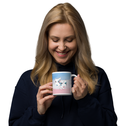 Trans Pride Theatre Mask Glossy Mug