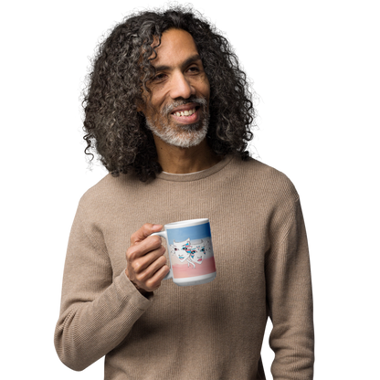 Trans Pride Theatre Mask Glossy Mug