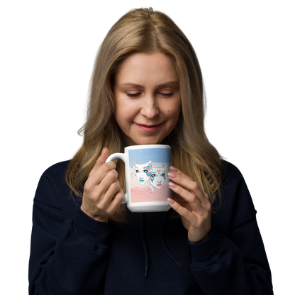 Trans Pride Theatre Mask Glossy Mug