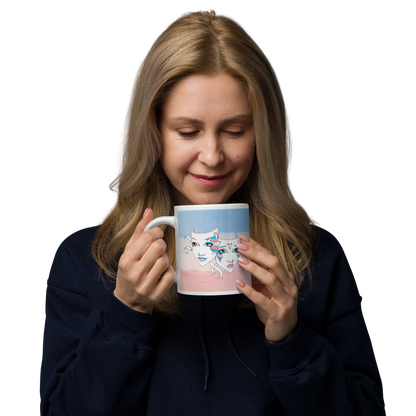 Trans Pride Theatre Mask Glossy Mug
