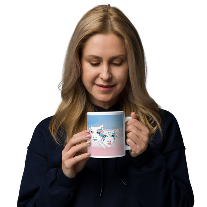 Trans Pride Theatre Mask Glossy Mug